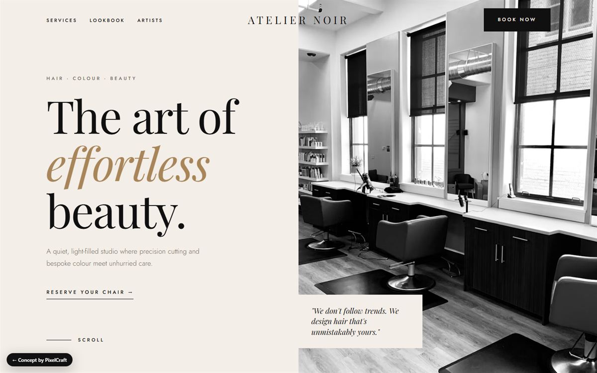 Atelier Noir website preview